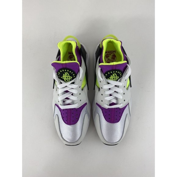 Nike Air Huarache Magenta Green White Women's Sneakers Shoes - Picture 9 of 12